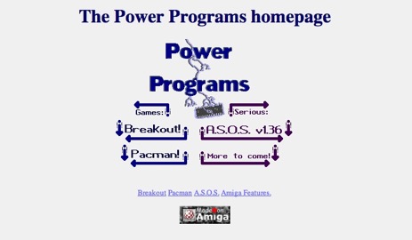 The Power Programs site as seen on 28 April, 2001