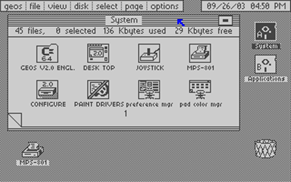 The GEOS operating system (source: robertobizzarri.altervista.org)