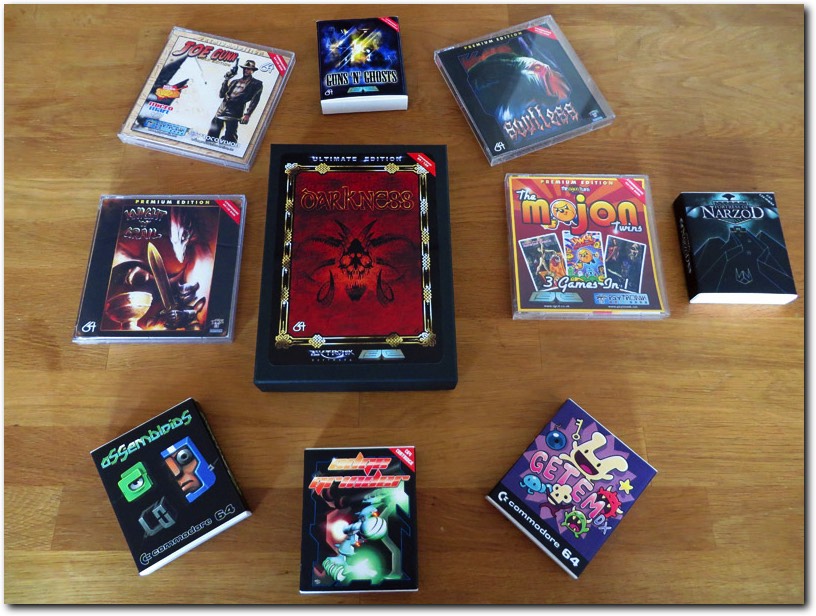 Part of my collection of newly released Commodore 64 games.