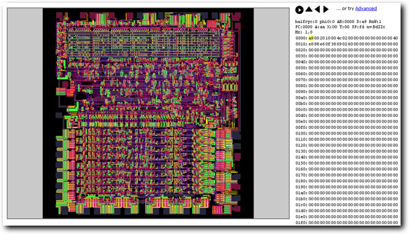 The visual 6502 simulation in action (source: www.visual6502.org)