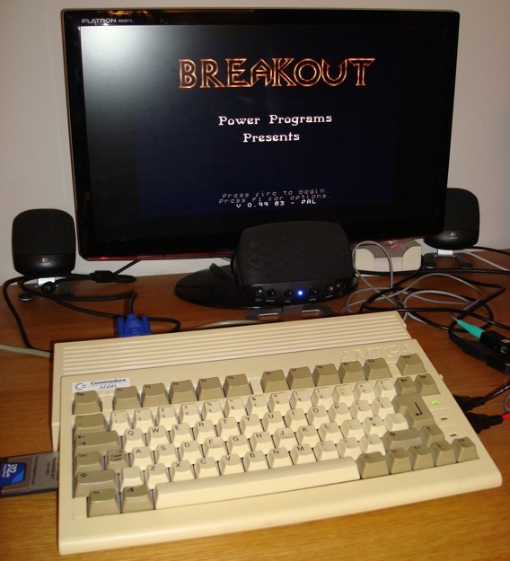 Amiga 600 running Breakout (source: Jeroen Knoester)