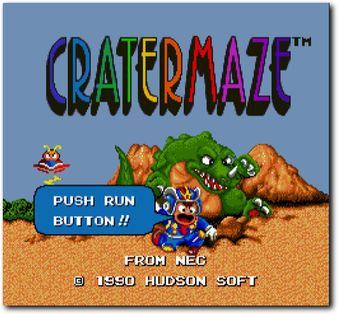 The title screen of Cratermaze (source: Jeroen Knoester)