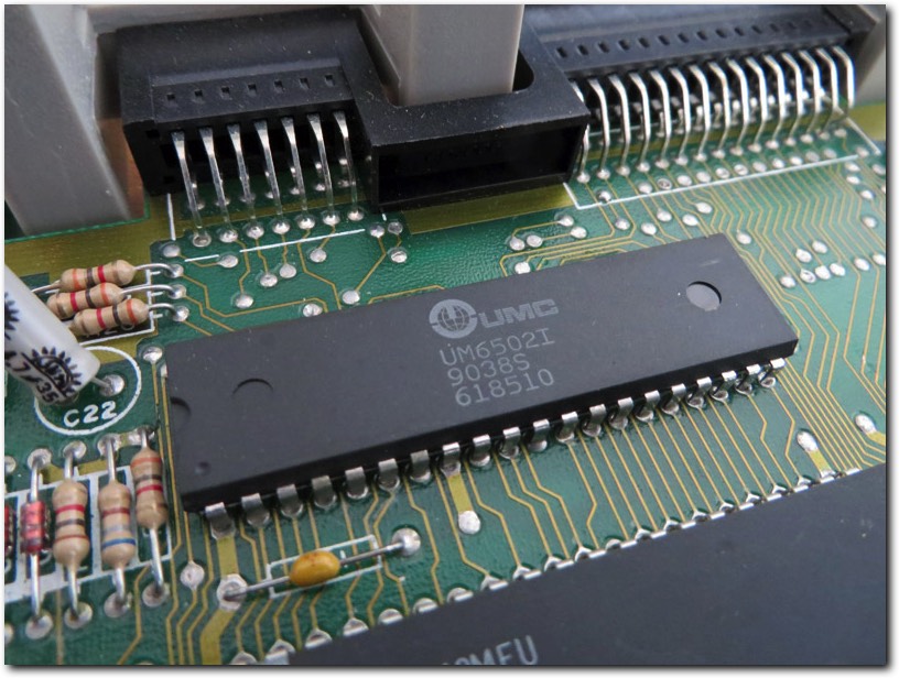 The MOS 6510 (shown here as installed in the Commodore 64 Reloaded) is a variant of the MOS 6502